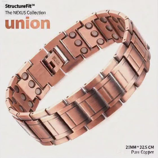 Union Copper Bracelet with Magnetic Elements – Everyday Comfort for Wellness & Relaxation