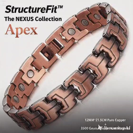 APEX Copper Bracelet with Magnetic Elements – Everyday Comfort for Wellness & Relaxation